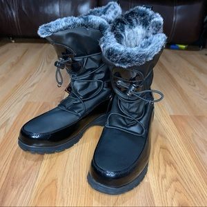 TOTES Waterproof Winter Snow Boots, Thermolite Lined, Faux Fur Lining Size - 8M